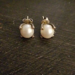 David Yurman Pearl Earrings